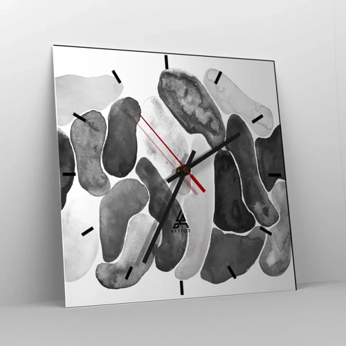 Nástěnné hodiny - Kamenitá abstrakce - 30x30 cm