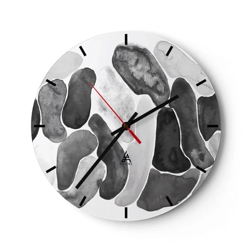 Nástěnné hodiny - Kamenitá abstrakce - 30x30 cm