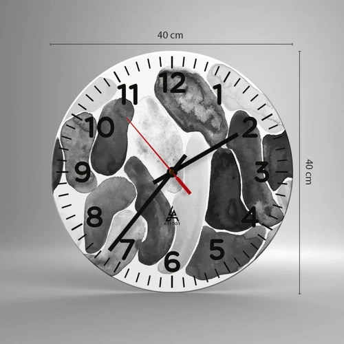 Nástěnné hodiny - Kamenitá abstrakce - 40x40 cm