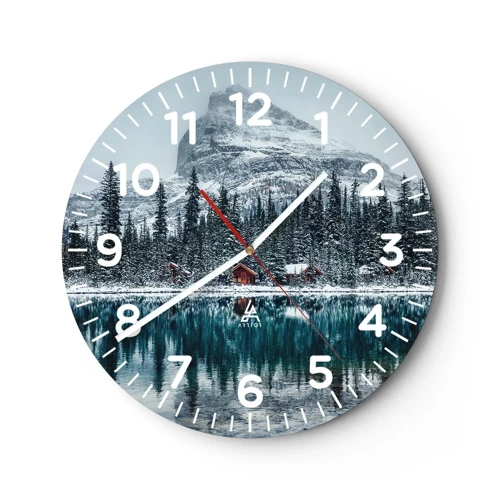 Nástěnné hodiny - Kanadské útočiště - 40x40 cm