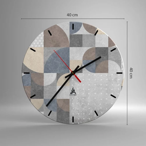 Nástěnné hodiny - Keramická fantazie - 40x40 cm
