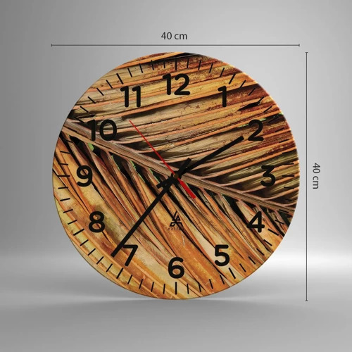 Nástěnné hodiny - Kokosové zlato - 40x40 cm