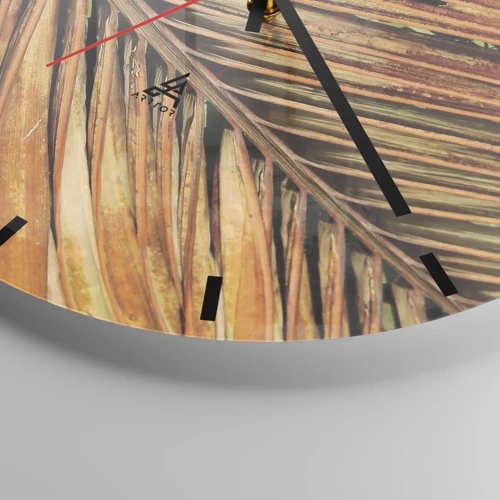 Nástěnné hodiny - Kokosové zlato - 40x40 cm