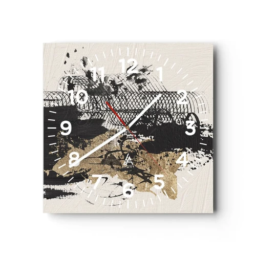 Nástěnné hodiny - Kompozice s vášní - 30x30 cm