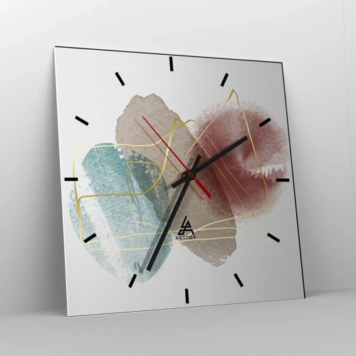 Nástěnné hodiny - Korálky prostoru - 40x40 cm