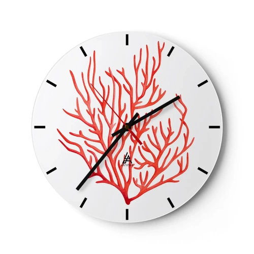 Nástěnné hodiny - Korálový filigrán - 30x30 cm
