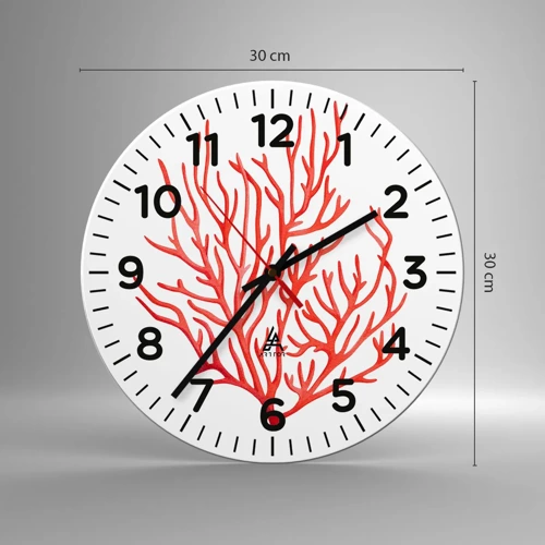 Nástěnné hodiny - Korálový filigrán - 30x30 cm