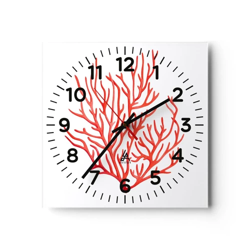 Nástěnné hodiny - Korálový filigrán - 40x40 cm