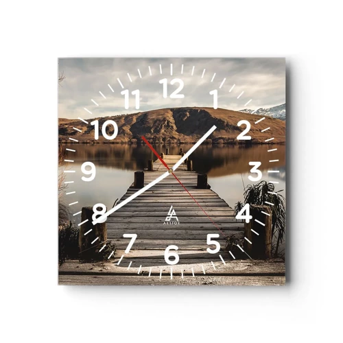 Nástěnné hodiny - Krajina v tichu - 40x40 cm