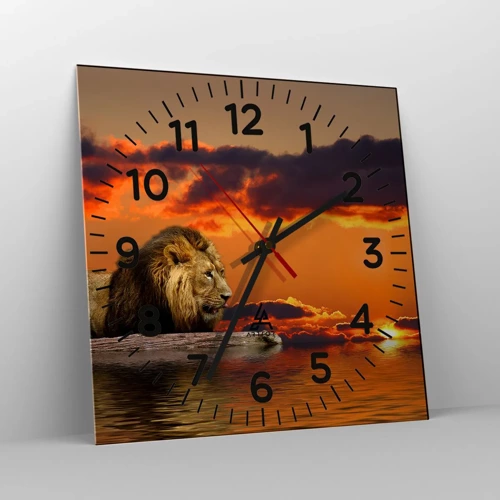 Nástěnné hodiny - Král přírody - 40x40 cm