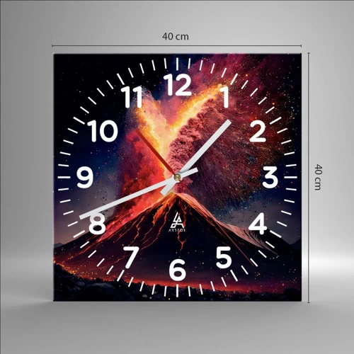 Nástěnné hodiny - Krása a hrůza - 40x40 cm