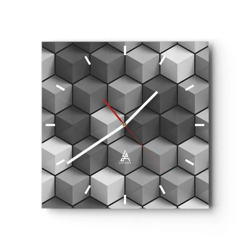 Nástěnné hodiny - Kubistické puzzle - 30x30 cm