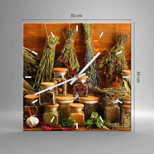 Nástěnné hodiny - Kuchyňská kouzla - 30x30 cm
