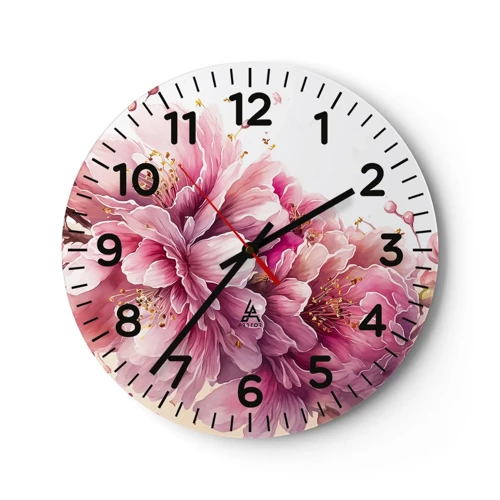 Nástěnné hodiny - Květ kvetoucí třešně - 40x40 cm