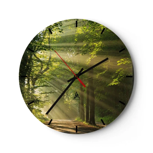 Nástěnné hodiny - Lesní okamžik - 40x40 cm