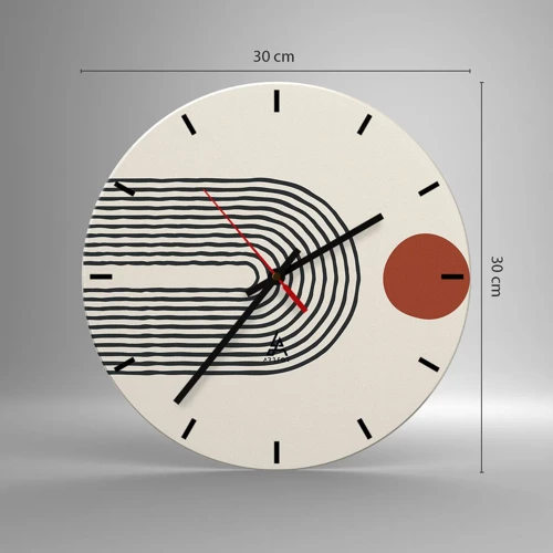 Nástěnné hodiny - Magnetismus tvarů a barev - 30x30 cm