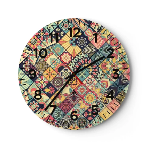 Nástěnné hodiny - Marokánská vize - 30x30 cm