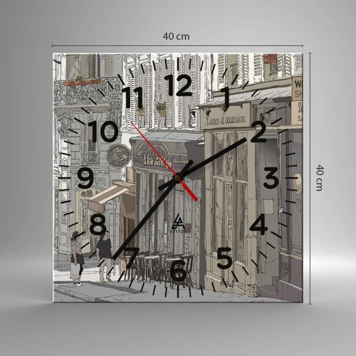 Nástěnné hodiny - Městské radosti - 40x40 cm