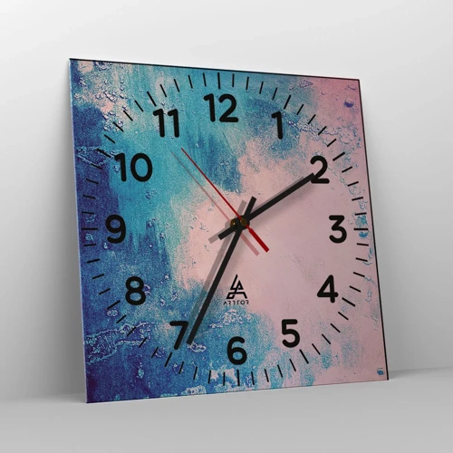 Nástěnné hodiny - Modrá objetí - 30x30 cm