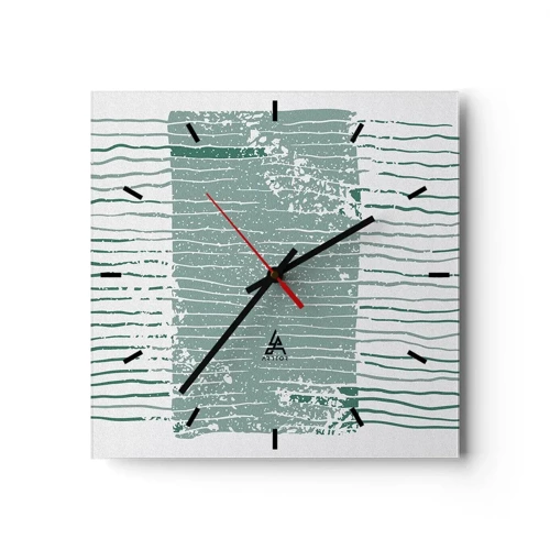 Nástěnné hodiny - Mořská abstrakce - 40x40 cm