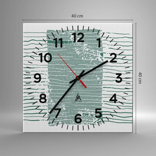 Nástěnné hodiny - Mořská abstrakce - 40x40 cm