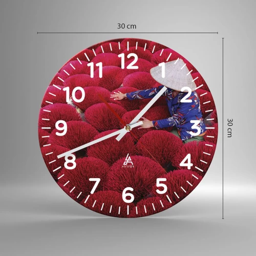 Nástěnné hodiny - Na rýžovém poli - 30x30 cm