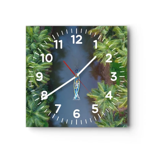 Nástěnné hodiny - Na tropické stezce - 30x30 cm