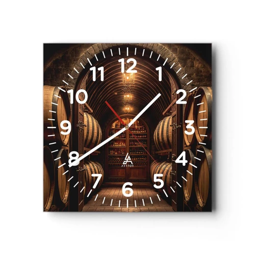 Nástěnné hodiny - Nádherný sklep - 30x30 cm