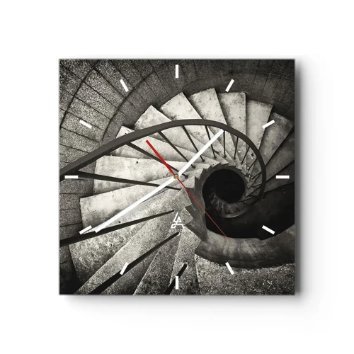 Nástěnné hodiny - Nahoru po schodech, dolů po schodech - 30x30 cm