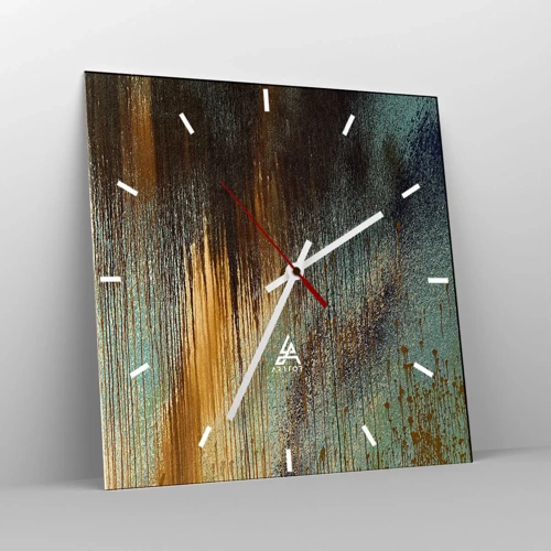 Nástěnné hodiny - Nenáhodná barevná kompozice - 40x40 cm