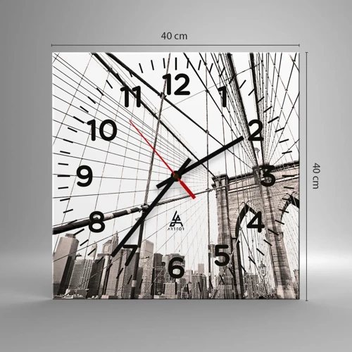 Nástěnné hodiny - Newyorská katedrála - 40x40 cm