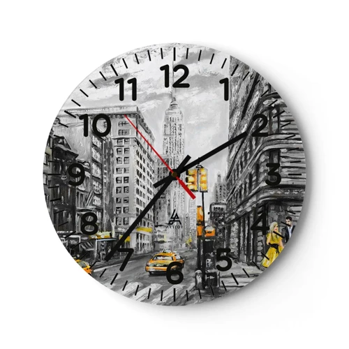 Nástěnné hodiny - Newyorský příběh - 40x40 cm