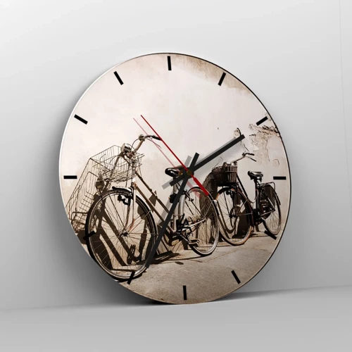 Nástěnné hodiny - Nezapomenutelné kouzlo minulosti - 40x40 cm