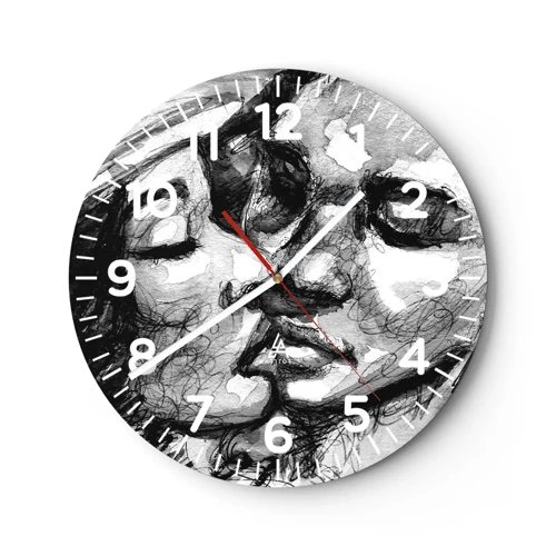 Nástěnné hodiny - Něžný okamžik - 30x30 cm