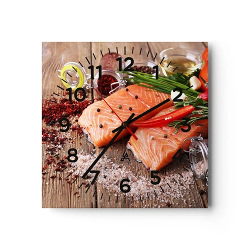 Nástěnné hodiny - Norské dobrodružství v kuchyni - 30x30 cm
