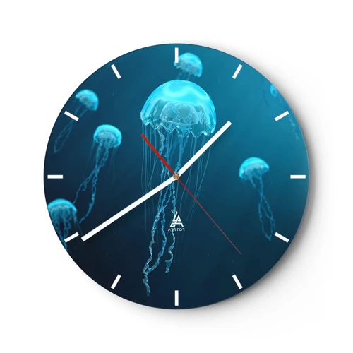 Nástěnné hodiny - Oceánský tanec - 40x40 cm