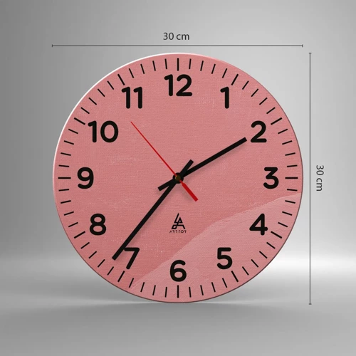 Nástěnné hodiny - Organická kompozice v růžové - 30x30 cm