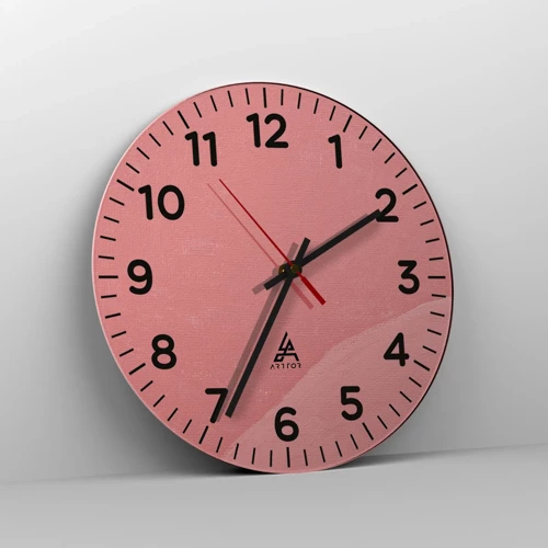 Nástěnné hodiny - Organická kompozice v růžové - 30x30 cm