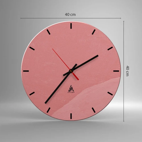Nástěnné hodiny - Organická kompozice v růžové - 40x40 cm