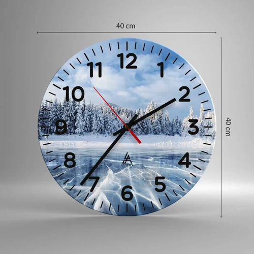 Nástěnné hodiny - Oslnivý a krystalický pohled - 40x40 cm