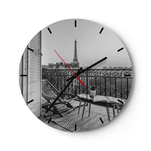 Nástěnné hodiny - Pařížské odpoledne - 40x40 cm