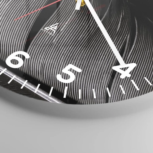 Nástěnné hodiny - Peří – nádherná konstrukce - 30x30 cm