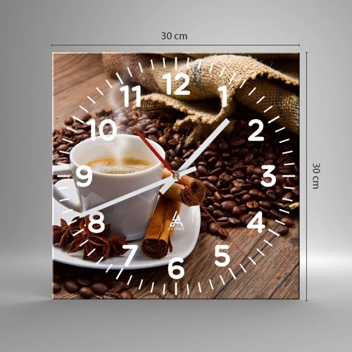 Nástěnné hodiny - Pikantní chuť a aroma - 30x30 cm