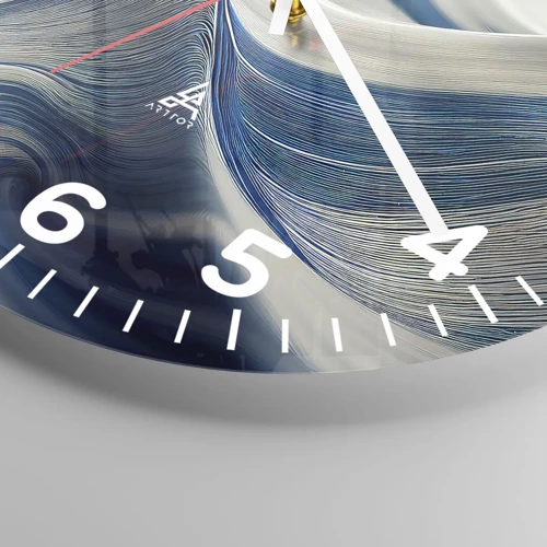Nástěnné hodiny - Plynulost modré a bílé - 30x30 cm