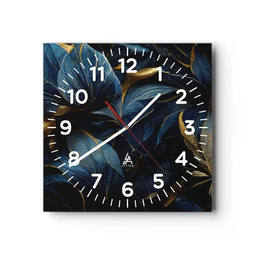 Nástěnné hodiny - Podšívané zlatem - 30x30 cm