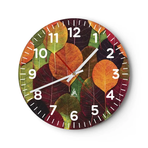 Nástěnné hodiny - Podzimní mozaika - 40x40 cm