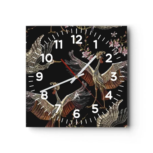 Nástěnné hodiny - Pohádkový pták - 40x40 cm