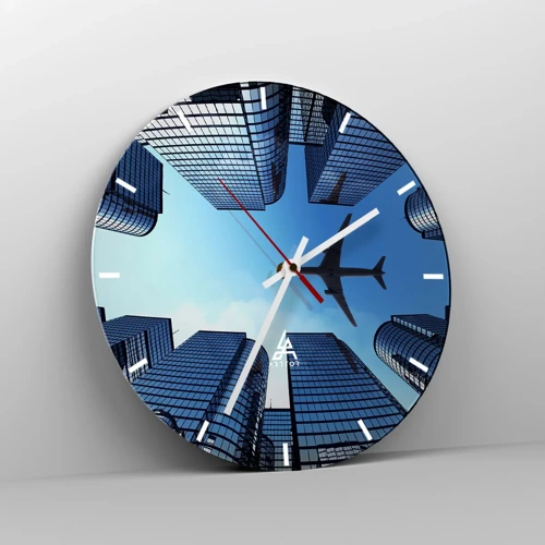 Nástěnné hodiny - Pohled ze skleněné rokle - 30x30 cm