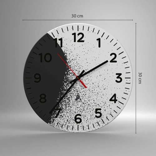 Nástěnné hodiny - Pohyb částic - 30x30 cm