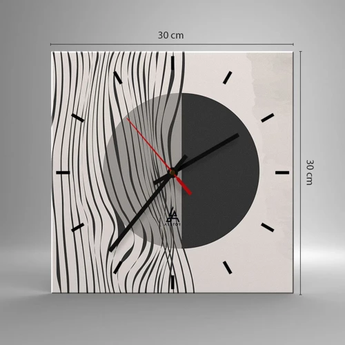 Nástěnné hodiny - Poloviční kompozice - 30x30 cm